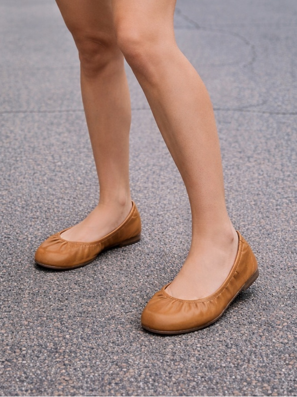 J. Crew Cognac Ballet Flats